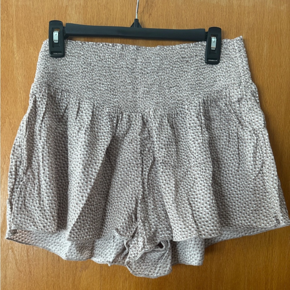 Aerie Textured Taupe Shorts